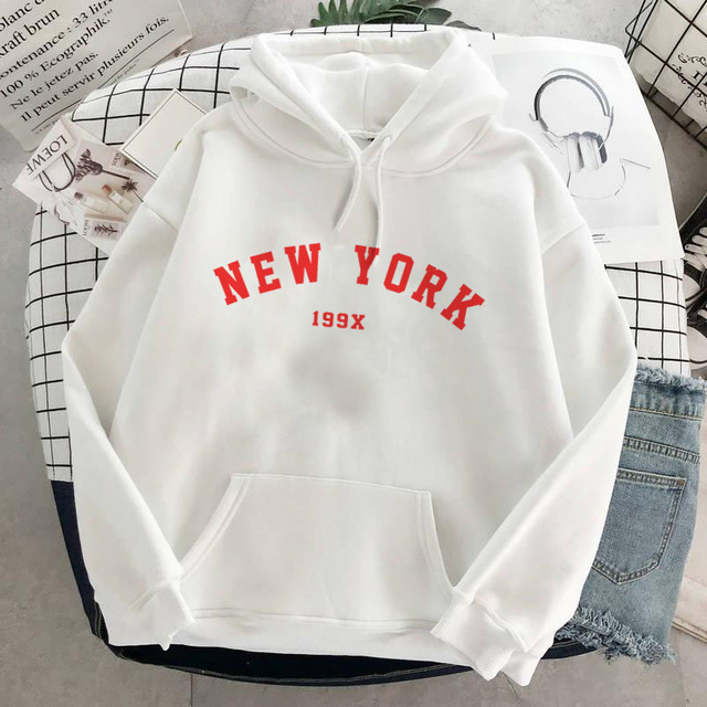 NEW Colors Sweatshirts Velvet Winter Women's NEW YORK
