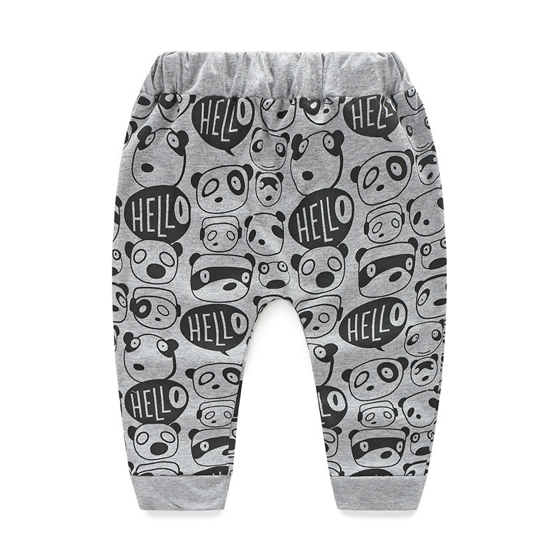 Autumn New Boys Cotton Letter T-shirt Long Sleeve Two-Piece Set