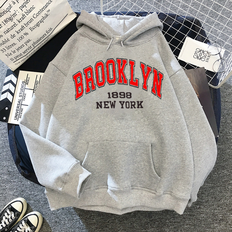 Printed Sports Plus Fleece Hooded Sweatshirt