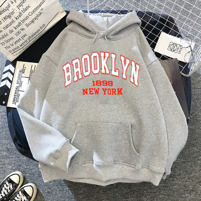 Printed Sports Plus Fleece Hooded Sweatshirt