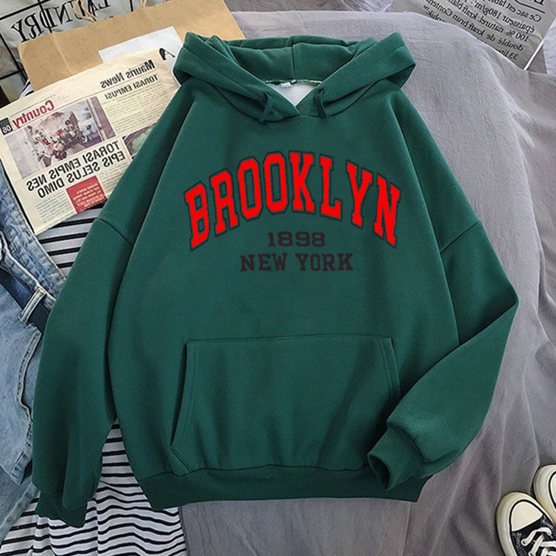 Printed Sports Plus Fleece Hooded Sweatshirt
