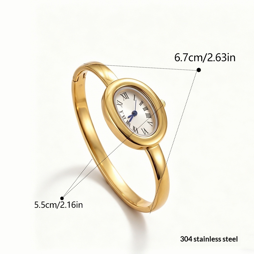 Zircon Titanium Steel Watch  Luxury High-end Stainless Steel