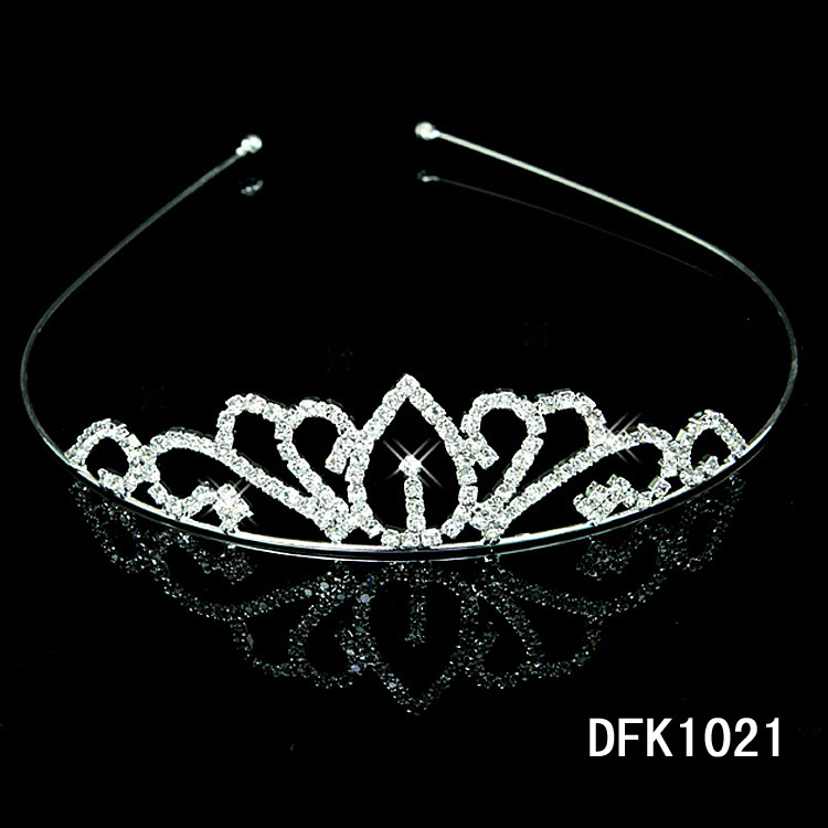 Bridal Crown Headdress Diamond Alloy Women's Hair Band Accessories Girls Children Diamond Jewelry Wholesale