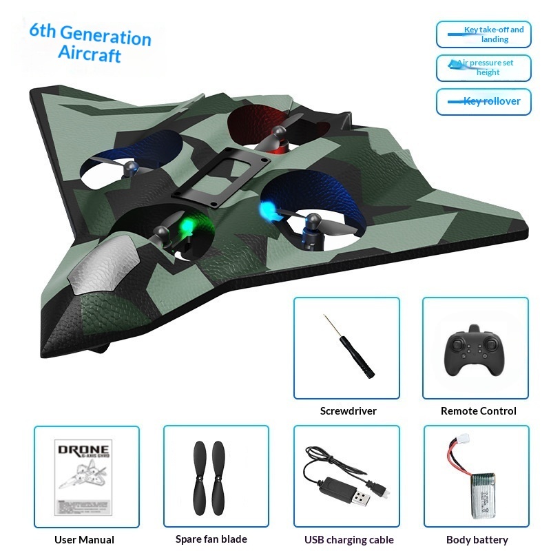 Children's Remote Control Foam Airplane Model Long Endurance Crash-resistant Drone Technology Toy
