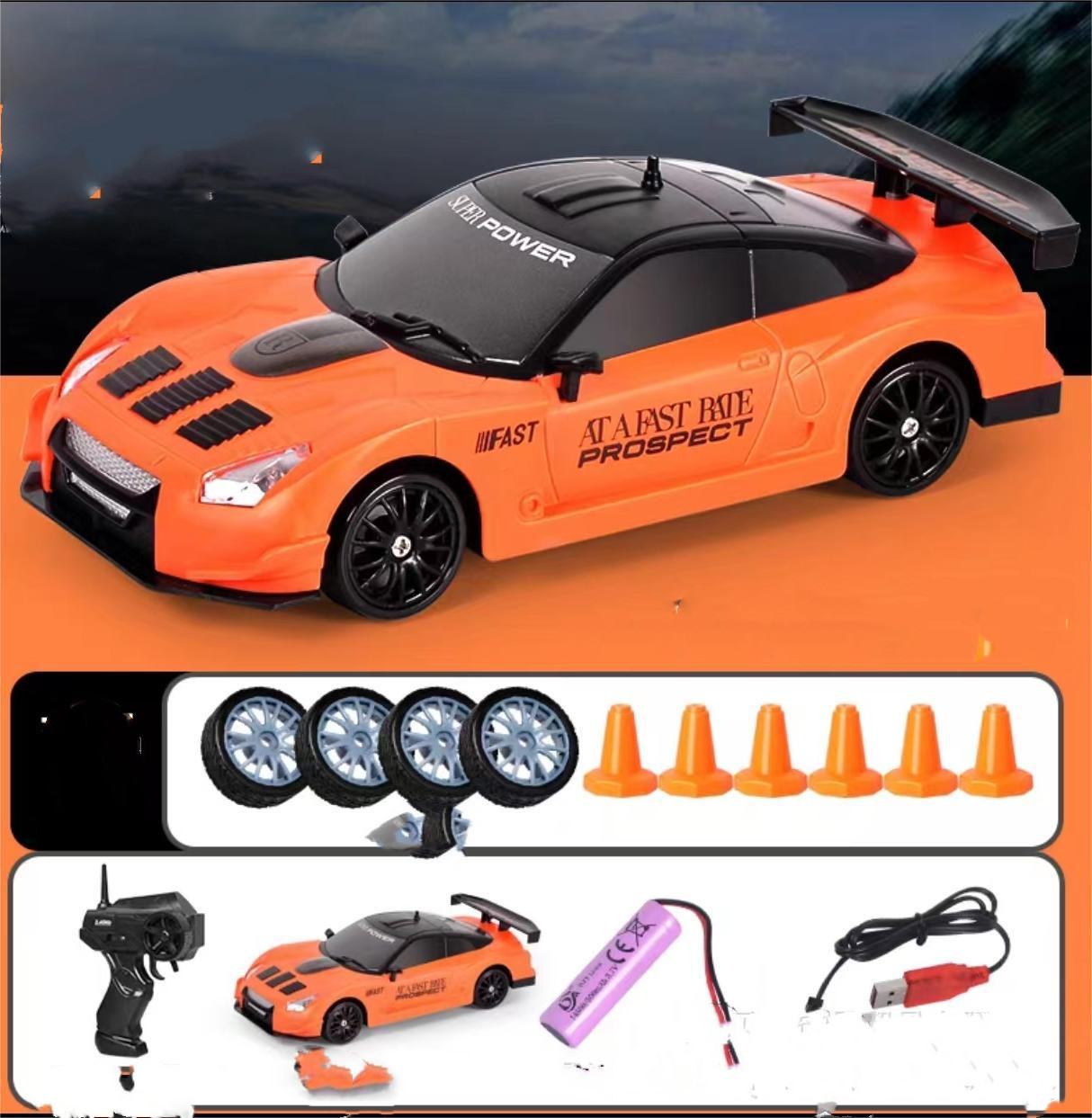 2.4G Drift Car 4WD RC Drift Car Toy Remote Control GTR Model AE86 Vehicle Car RC Racing Car Toy for Children Gifts