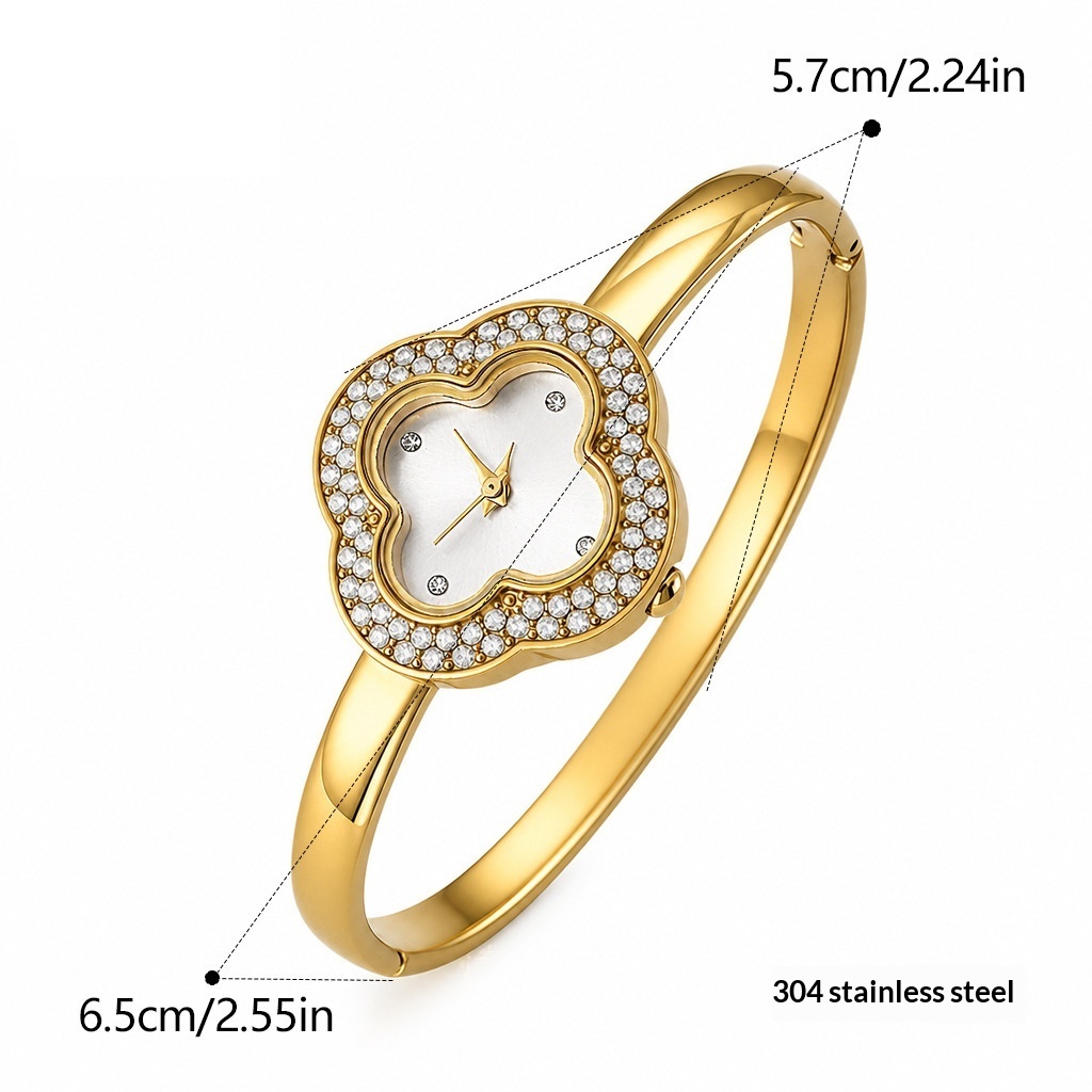 Zircon Titanium Steel Watch  Luxury High-end Stainless Steel