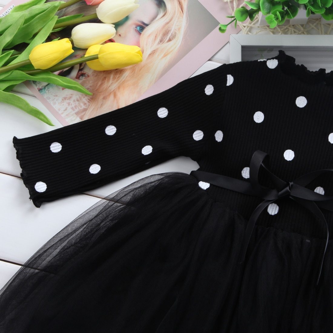Baby Girls Spring Winter Long Sleeve Tutu Lace Dresses Infant Newborn Birthday Party Clothes Gown Casual Wear