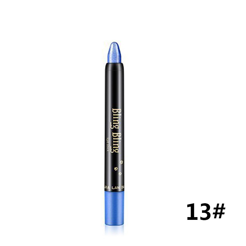 Pearlescent Silk Eyeshadow Pen Lasting Waterproof and Blooming Shiny Pearlescent Gel Pen 15 Color Eye Shadow Pen