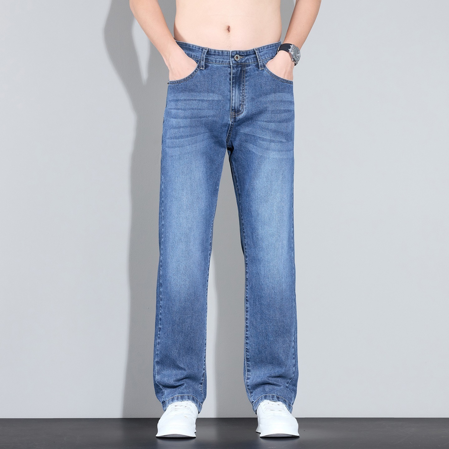Straight-leg Lightweight Breathable Versatile And Comfortable Minimalist Jeans