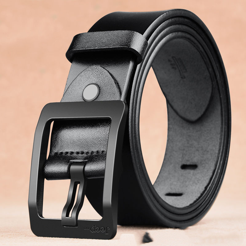 Two Layers Of  Belt For Men With Needle Buckle Belt