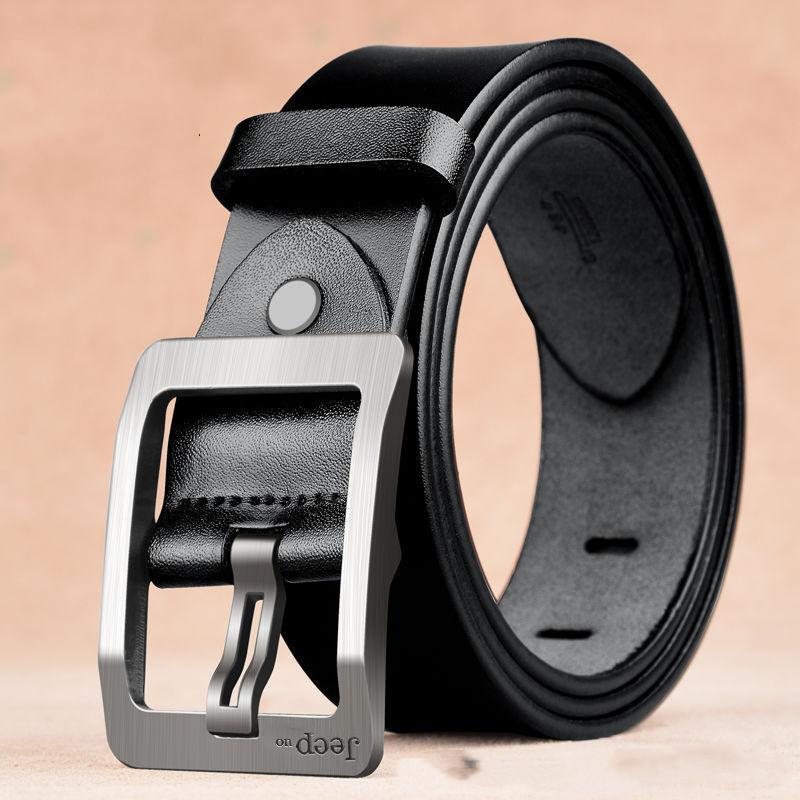 Two Layers Of  Belt For Men With Needle Buckle Belt