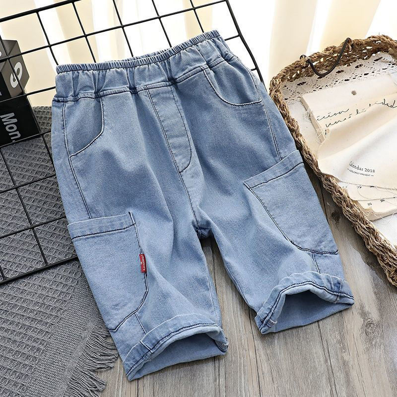 Summer Middle School Children's Cotton Children's Pants Loose