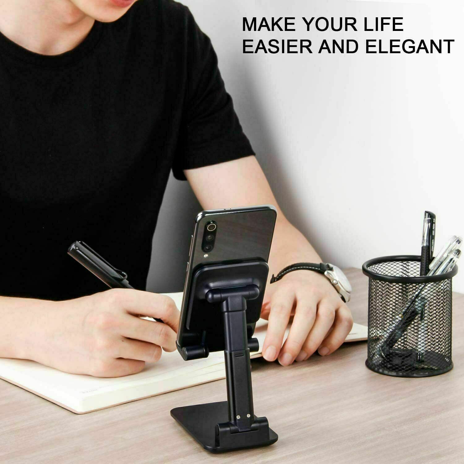 Cell Phone Stand Tablet Mount Fordable Desktop Holder Cradle Dock Mobile Phone Phone Holder Stand, Desktop Cell Phone Holder For IPad Tablet Desk Holder