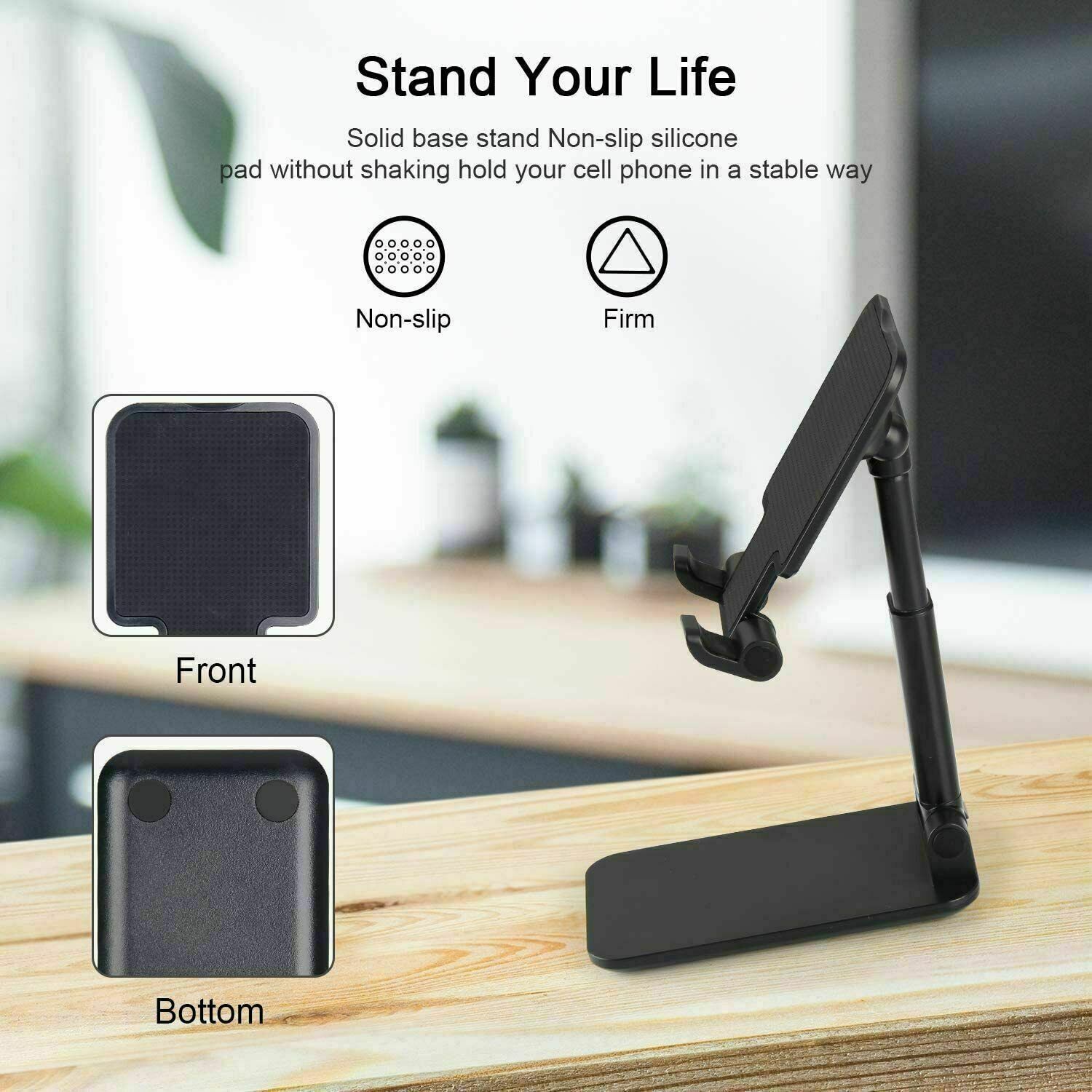 Cell Phone Stand Tablet Mount Fordable Desktop Holder Cradle Dock Mobile Phone Phone Holder Stand, Desktop Cell Phone Holder For IPad Tablet Desk Holder