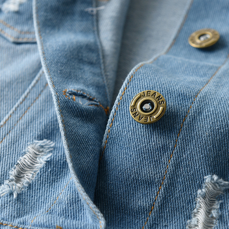 Cardigan Denim Short Long Sleeve Lapel Children's Wear