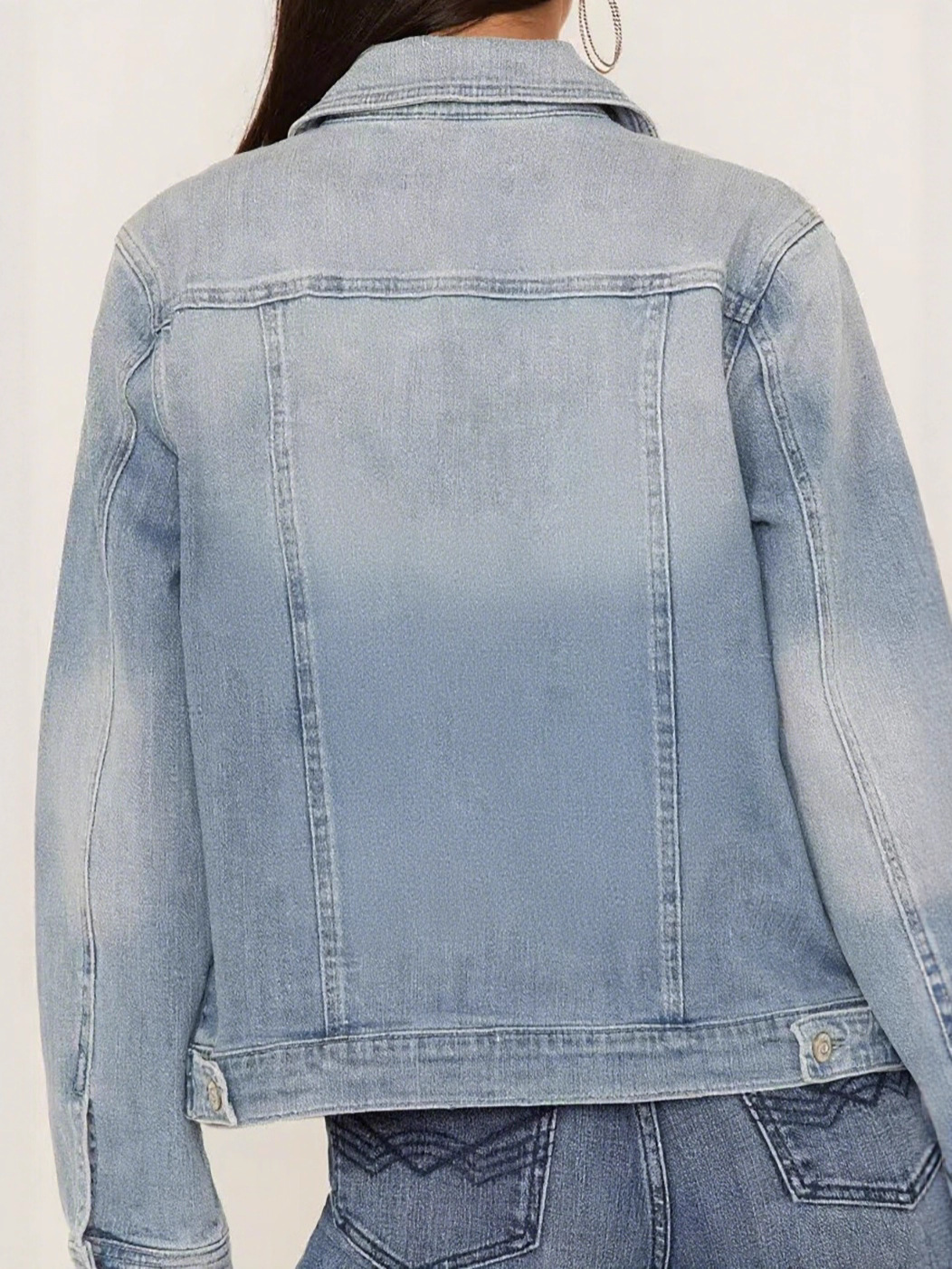Classic Light Wash Relaxed Denim Jacket
