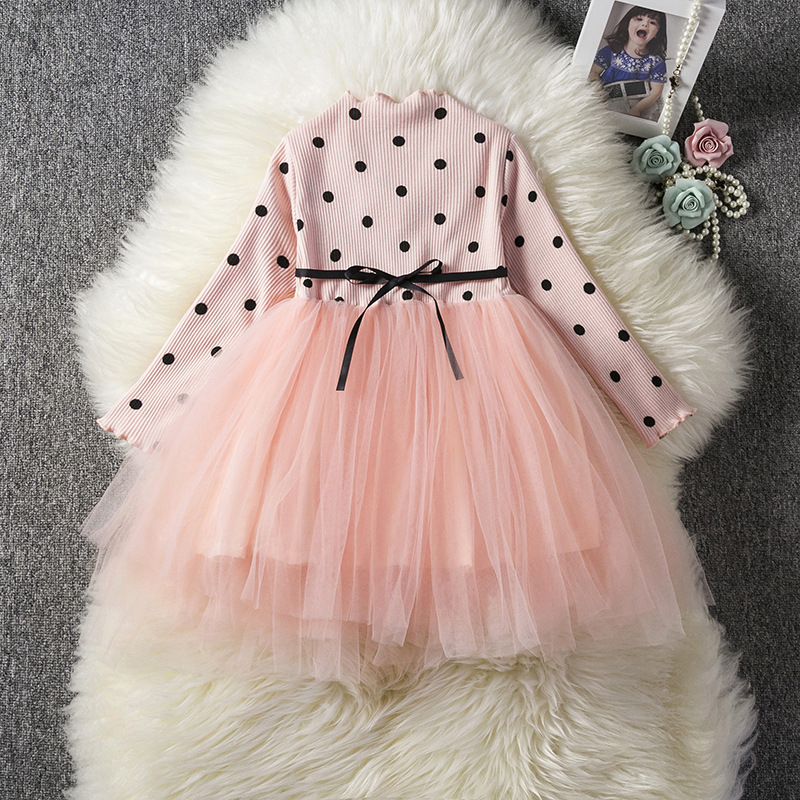 Baby Girls Spring Winter Long Sleeve Tutu Lace Dresses Infant Newborn Birthday Party Clothes Gown Casual Wear