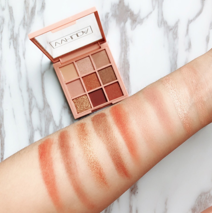 Eyeshadow plate nine colors bean paste earth pumpkin matte pearlescent nude makeup