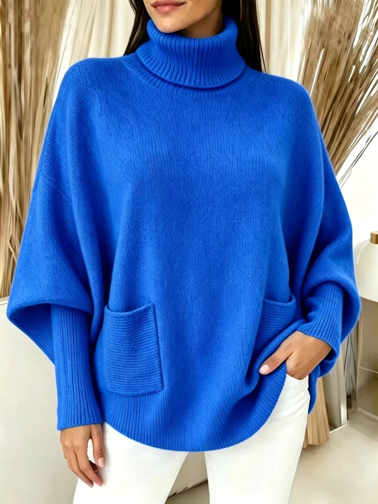 New Solid Color Long Sleeve Turtle Neck In Autumn And Winter