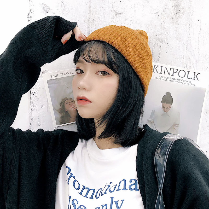 Women's hat winter knit hat outdoor wool hat female winter warm cap