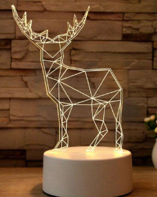 LED Rectangular Luminous Base USB Night Light