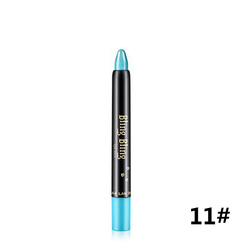 Pearlescent Silk Eyeshadow Pen Lasting Waterproof and Blooming Shiny Pearlescent Gel Pen 15 Color Eye Shadow Pen