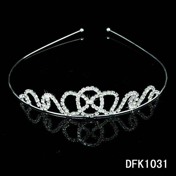 Bridal Crown Headdress Diamond Alloy Women's Hair Band Accessories Girls Children Diamond Jewelry Wholesale
