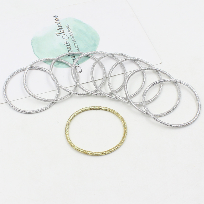 Fine Gold Silver Shiny Hair Ring Product Hang Rope Accessories Headdress