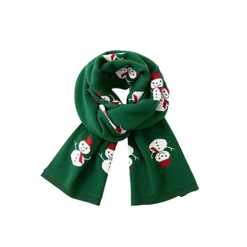 Warm Knitted Christmas Scarf For Fall And Winter