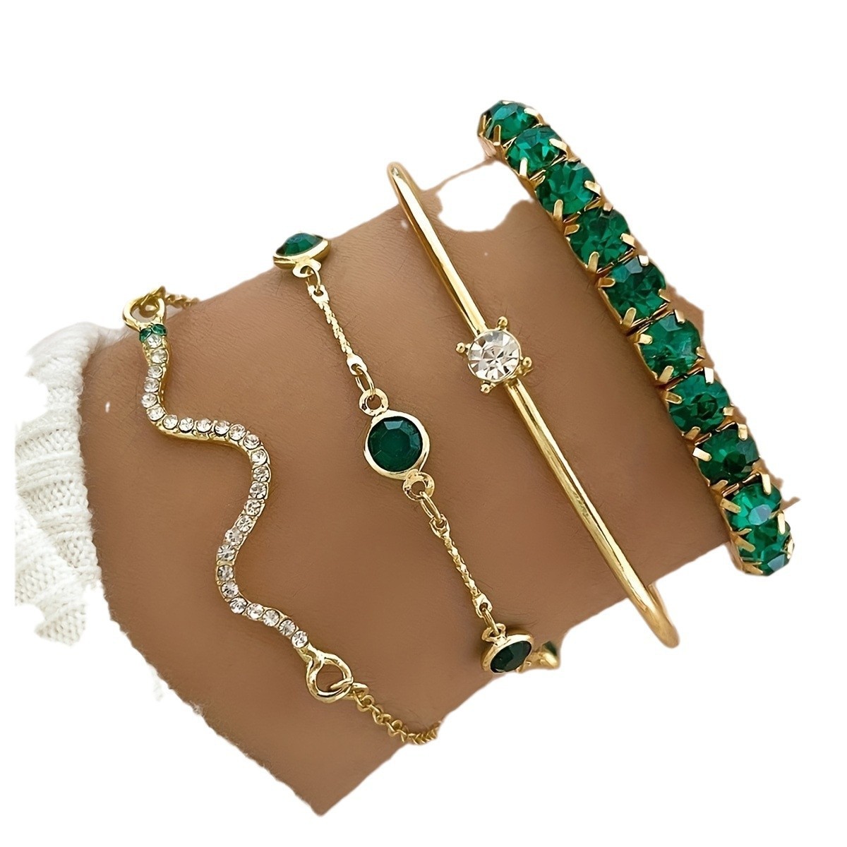 Cross-border European And American-style Elastic Womens Bracelet 4-piece Set