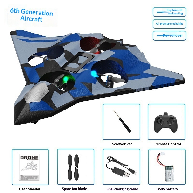Children's Remote Control Foam Airplane Model Long Endurance Crash-resistant Drone Technology Toy