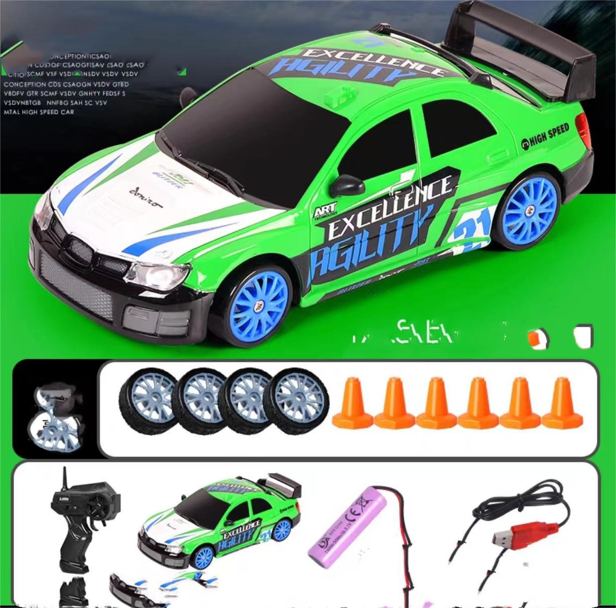 2.4G Drift Car 4WD RC Drift Car Toy Remote Control GTR Model AE86 Vehicle Car RC Racing Car Toy for Children Gifts