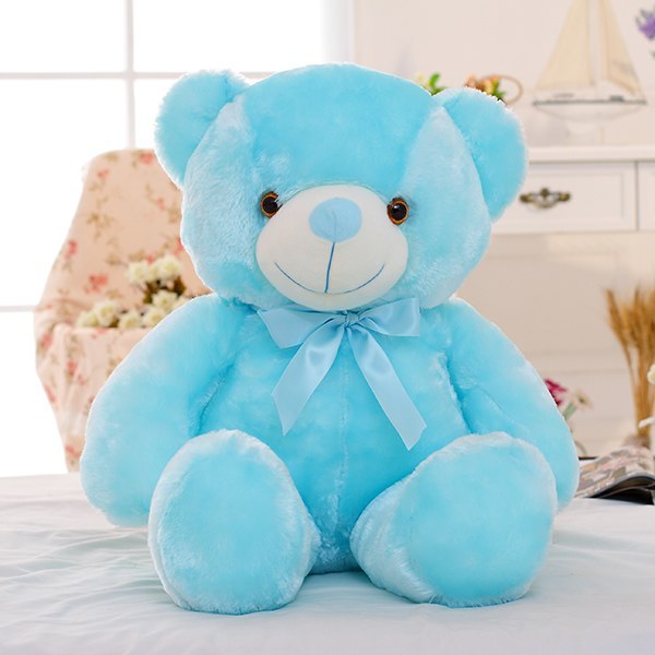 Creative Light Up LED Teddy Bear Stuffed Animals Plush Toy Colorful Glowing Gift for Kids Pillow