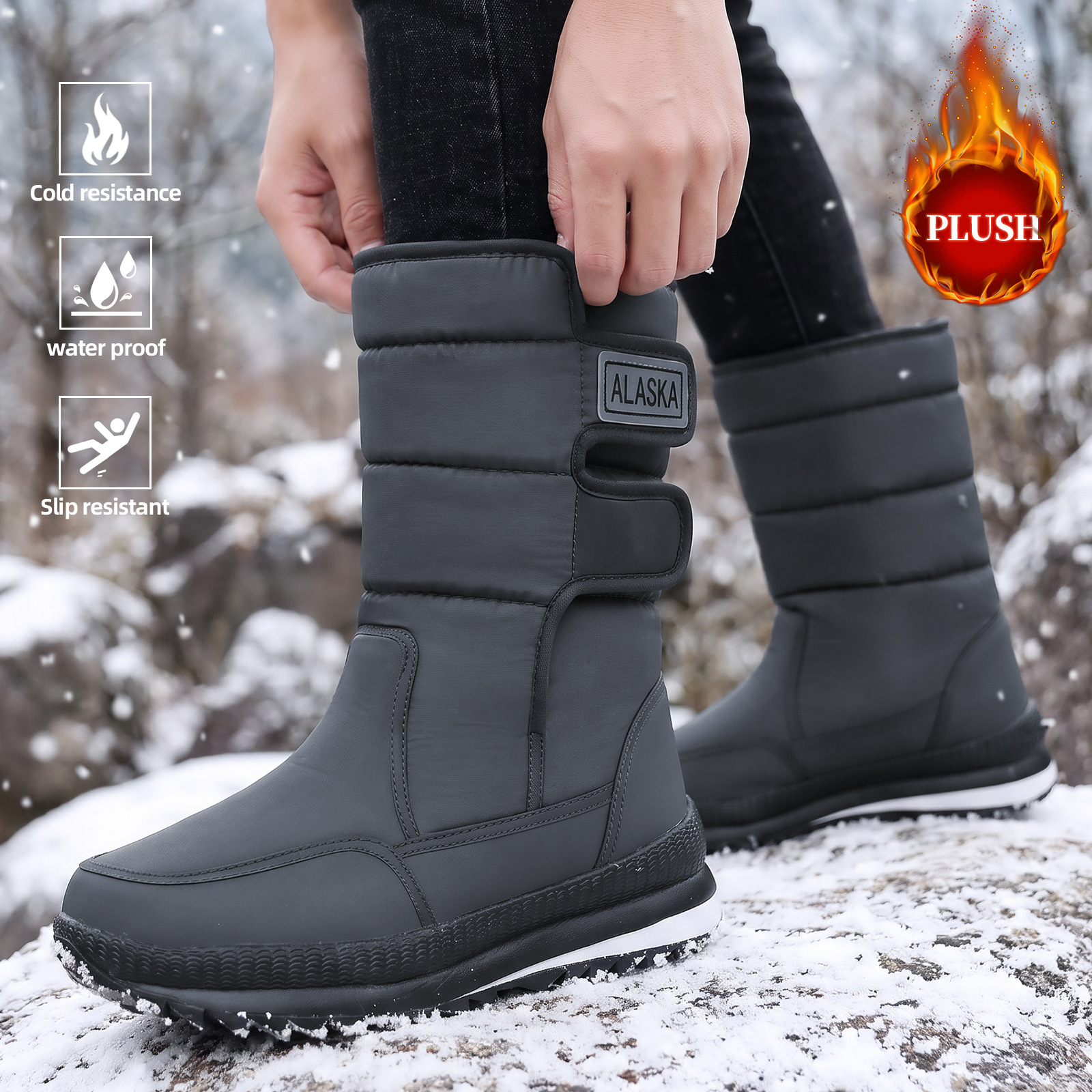 Snow Boots Large Size Outdoor Waterproof Casual