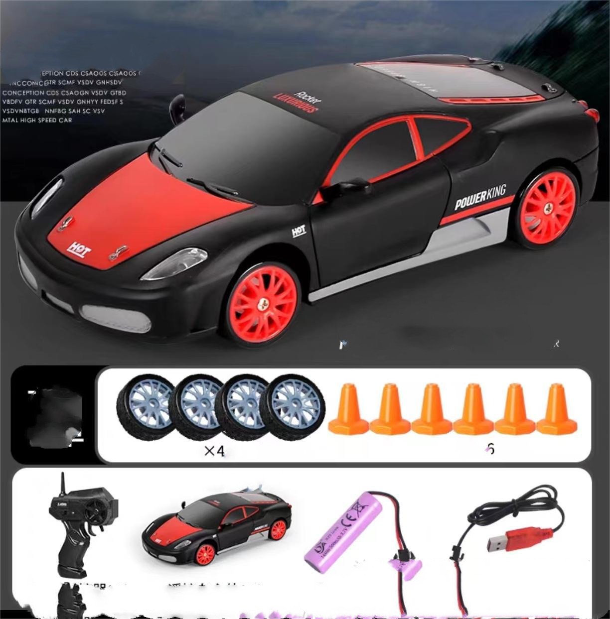 2.4G Drift Car 4WD RC Drift Car Toy Remote Control GTR Model AE86 Vehicle Car RC Racing Car Toy for Children Gifts