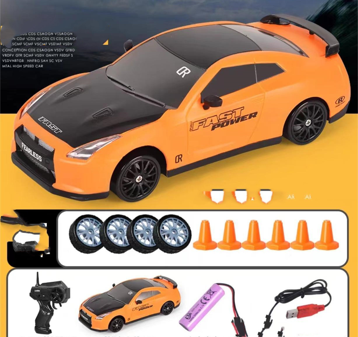2.4G Drift Car 4WD RC Drift Car Toy Remote Control GTR Model AE86 Vehicle Car RC Racing Car Toy for Children Gifts