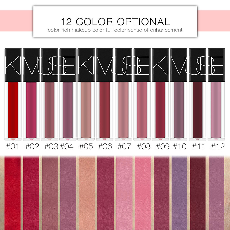 Makeup Matte Smooth Lipstick Liquid Lipstick Matte Waterproof Lips Makeup Cosmetic Long-Lasting Matte Lipstick Makeup