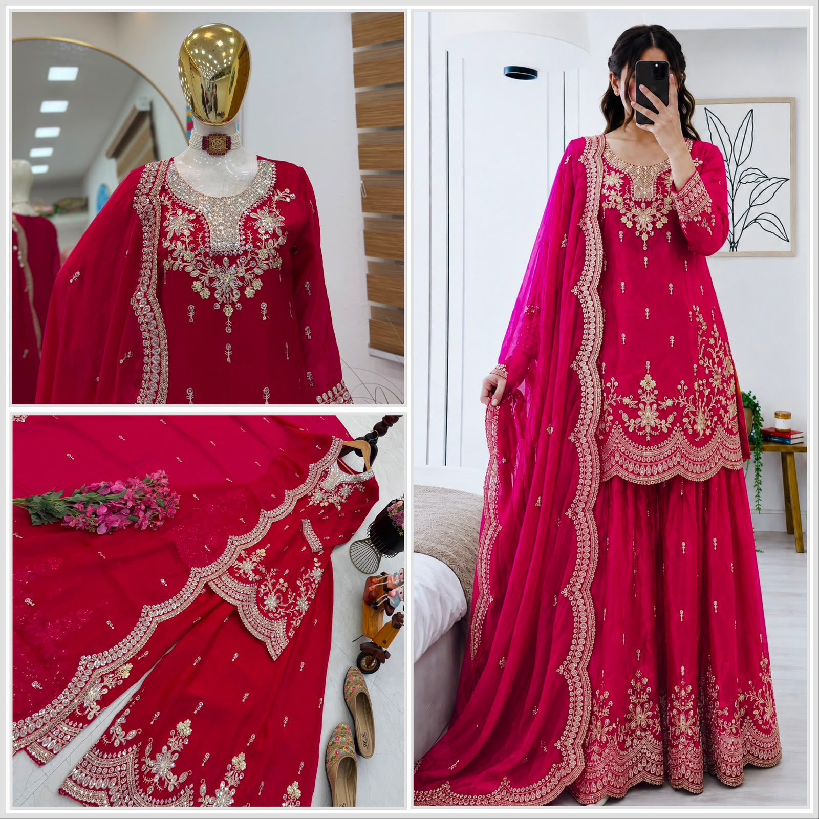Party Sharara Suit & Dupatta Set SEVEN HORSES