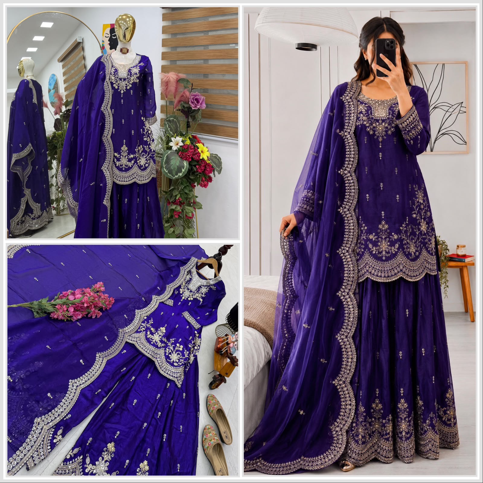 Party Sharara Suit & Dupatta Set SEVEN HORSES