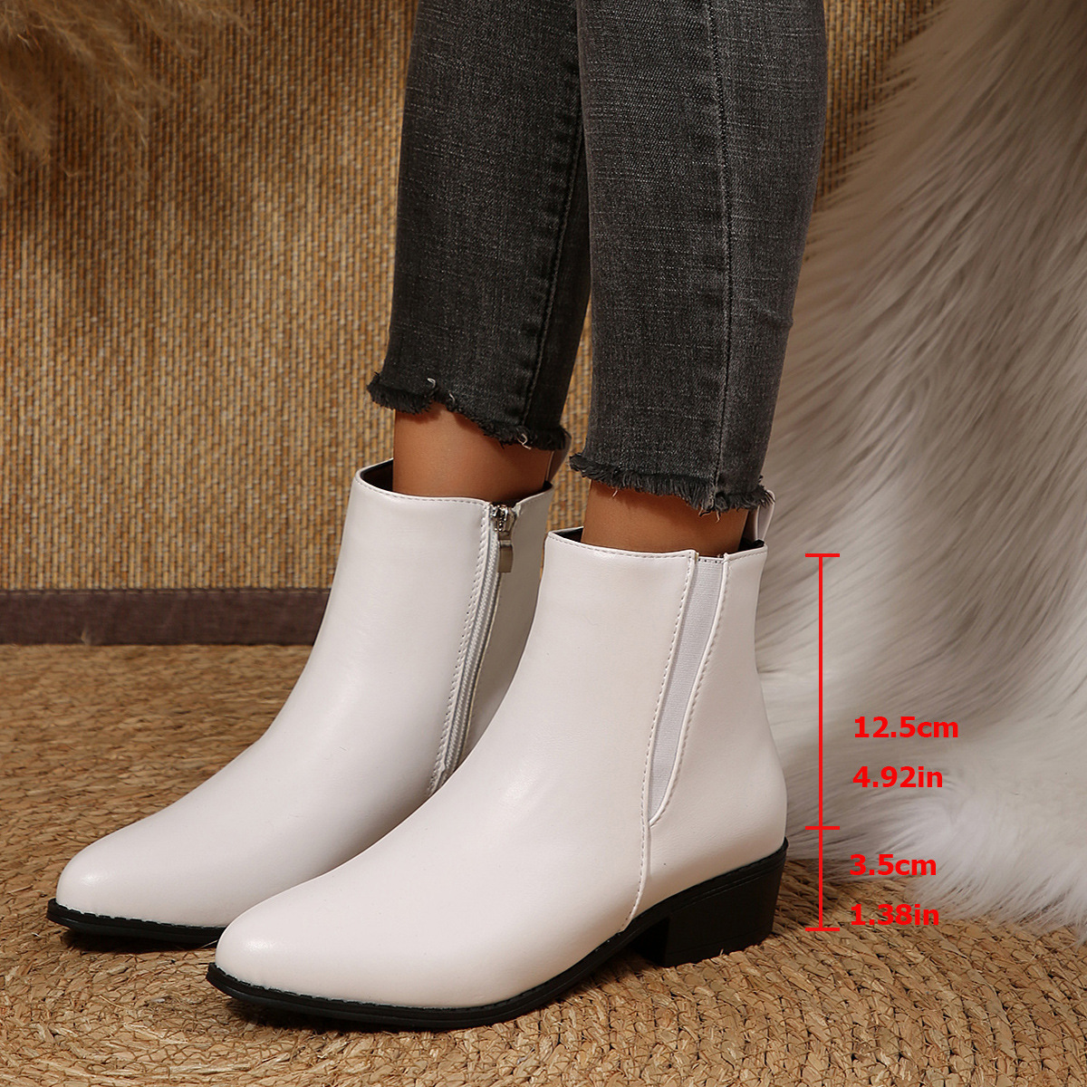 Fashionable Women's Leather Martin Boots