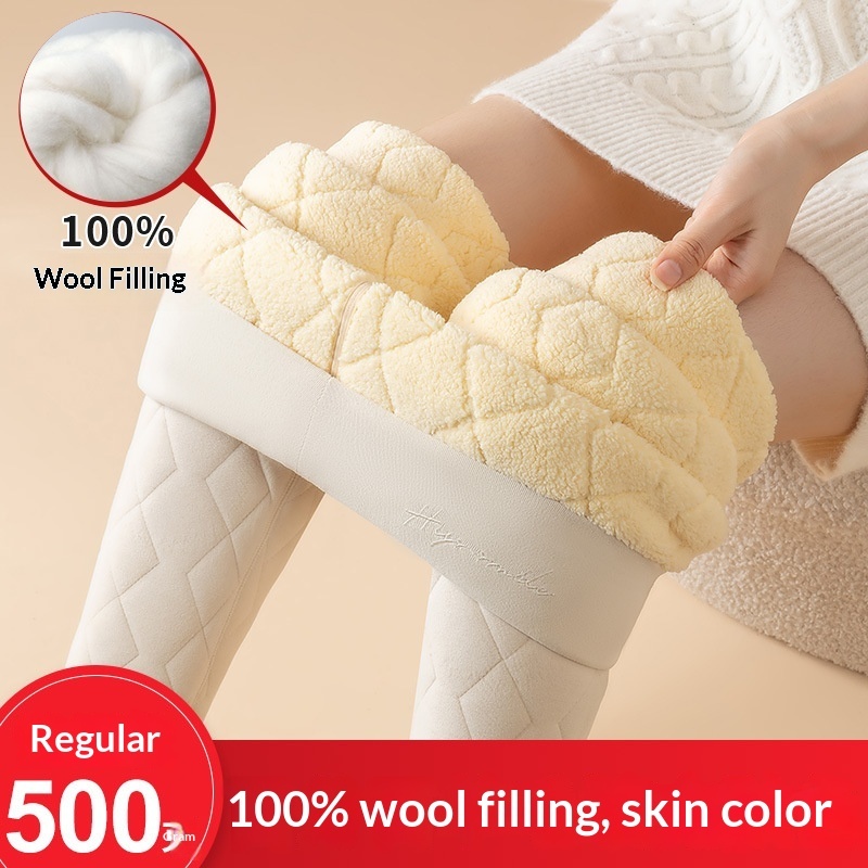 Winter Knee Pads Thickened Plus-size Thermal Pants