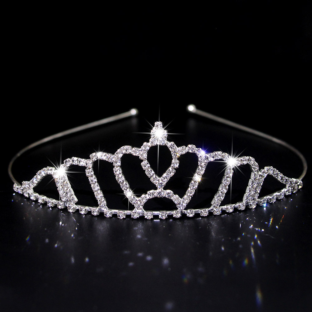 Bridal Crown Headdress Diamond Alloy Women's Hair Band Accessories Girls Children Diamond Jewelry Wholesale