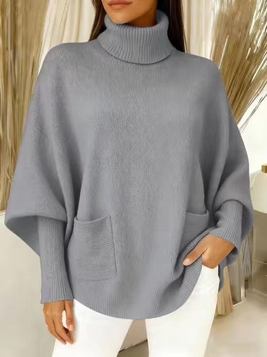 New Solid Color Long Sleeve Turtle Neck In Autumn And Winter