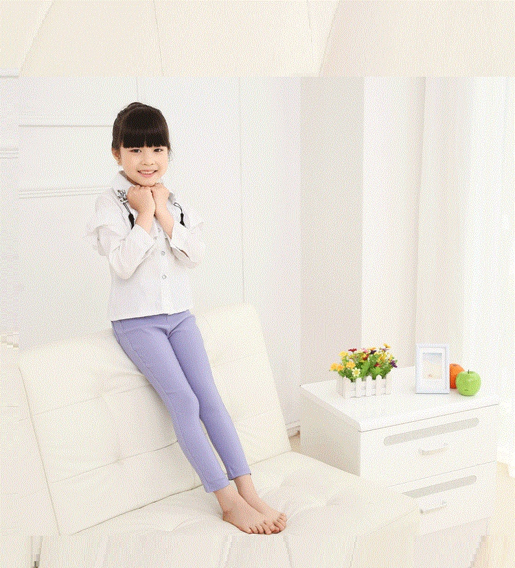 Girls' Leggings Spring And Autumn Children Slim-fitting Long Pants