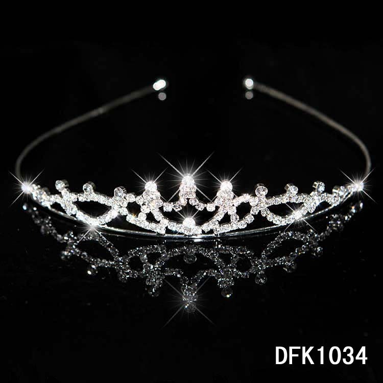 Bridal Crown Headdress Diamond Alloy Women's Hair Band Accessories Girls Children Diamond Jewelry Wholesale
