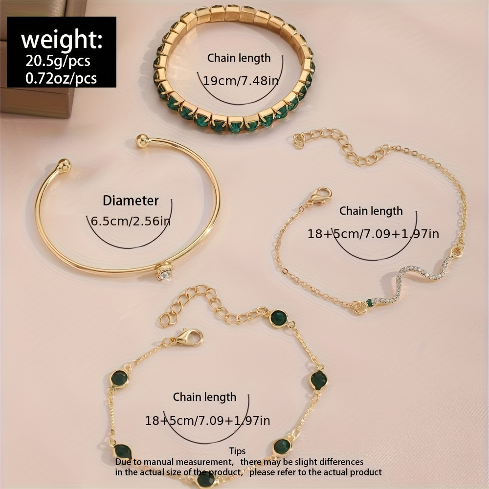Cross-border European And American-style Elastic Womens Bracelet 4-piece Set