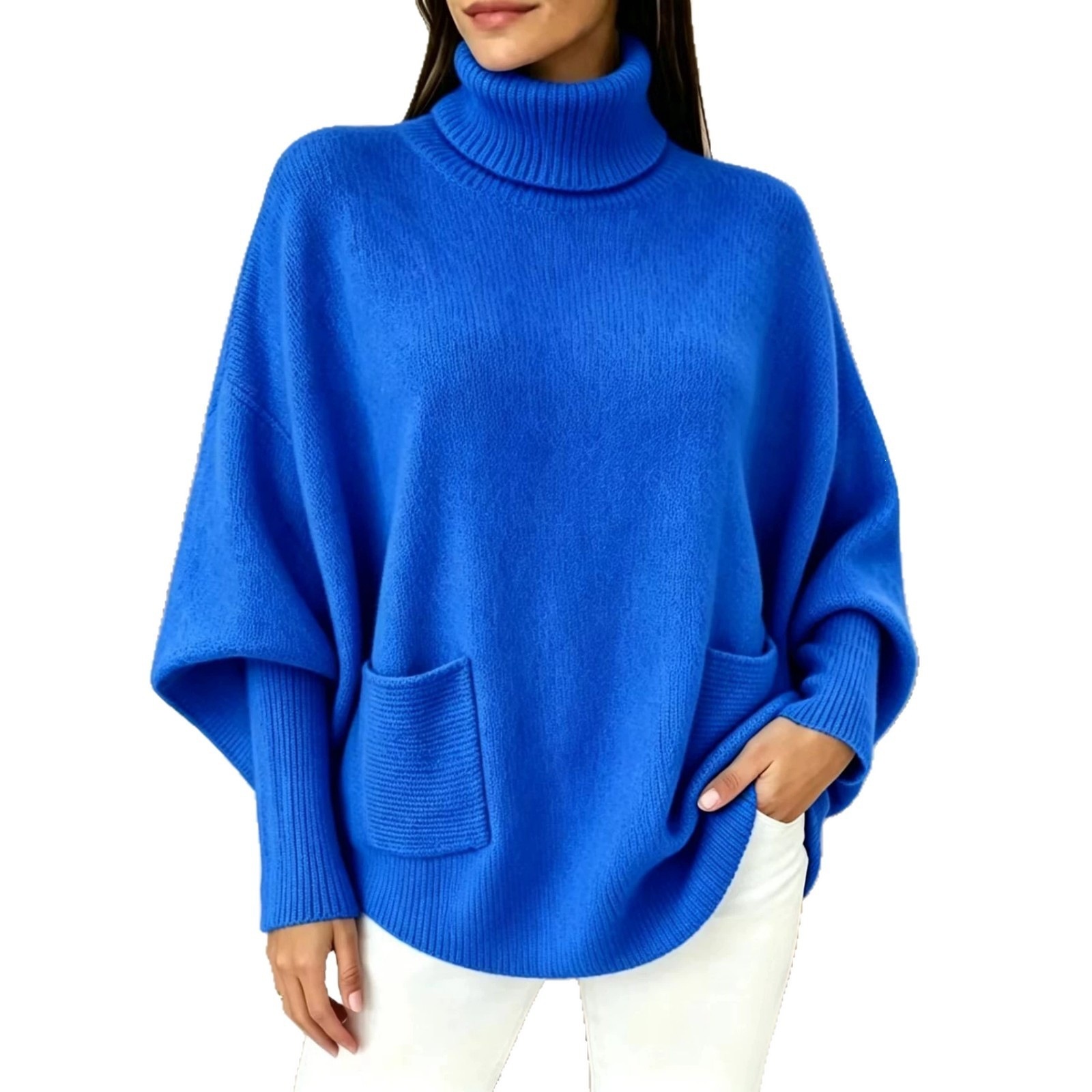 New Solid Color Long Sleeve Turtle Neck In Autumn And Winter