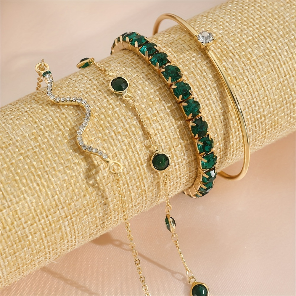 Cross-border European And American-style Elastic Womens Bracelet 4-piece Set