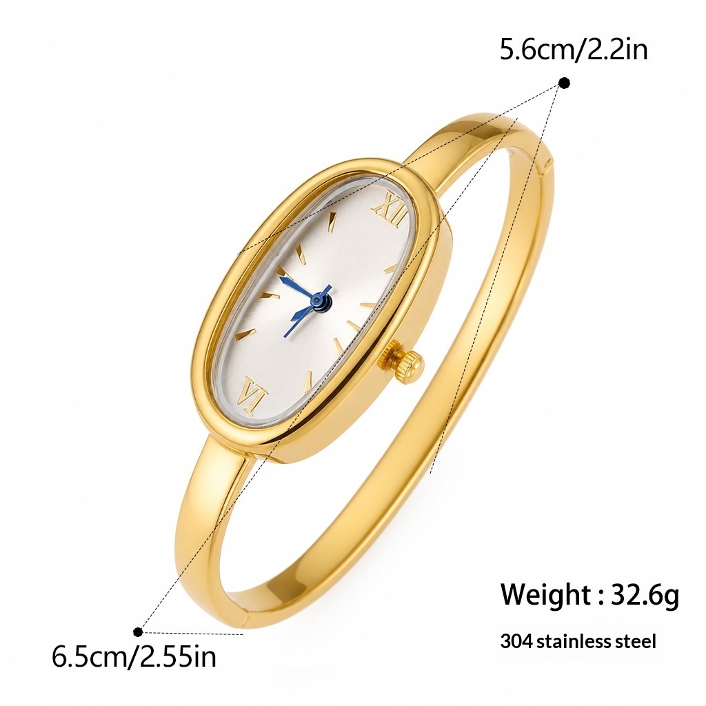 Zircon Titanium Steel Watch  Luxury High-end Stainless Steel