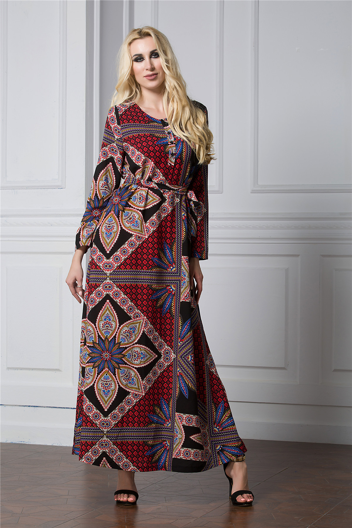 Fashion Long Dress Loose Plus Size Vintage